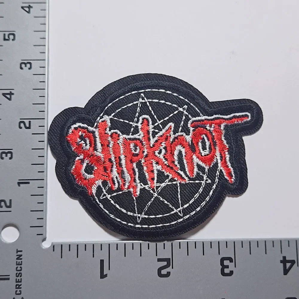 Iron‎ On Patch-Crafts Material DIY Applique-Slipknot-metal Brand